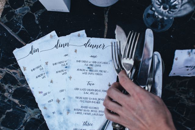 Formal Wedding Menu