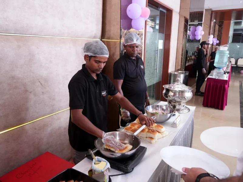 intimate home birthday party catering spread bangalore