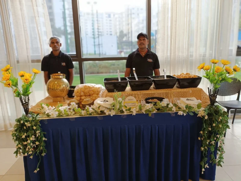 sizzling live chaat counter party catering Bangalore